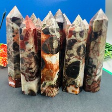 2LB Wholesa Natural Money Agate Obelisk Quartz Crystal Wand Tower Point Healing picture