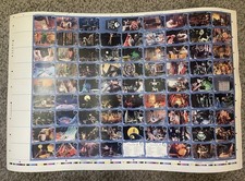 VTG UNCUT SHEET Nightmare Before Christmas Trading Cards Set 1993 SkyBox RARE  picture