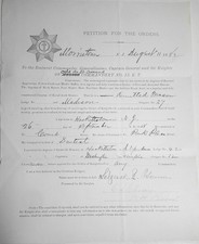 1883 Masonic Knights Templar Application - Sedgwick Osmun Dentist Morristown NJ picture
