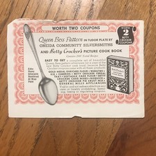 1950s Betty Crocker Coupon Betty Crocker Cookbook or Queen Bess Oneida Flatware picture
