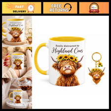 Cute Highland Cow Coffee Mug - Adorable Scottish Cow Gift for Women, Unique Desi picture
