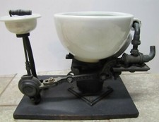 W S CARR NY Antique Dental Spittoon Early Plumbing Porcelain Salesman Sample picture