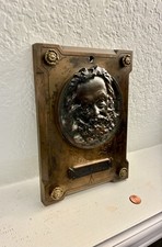 Antique 1885 French Bronze Plaque Victor Hugo Relief Sculpture René Rozet Signed picture