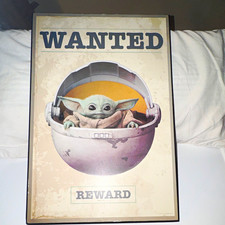 Trends Int'l Star Wars Mandalorian The Child Wanted/Reward Print 13x19 picture