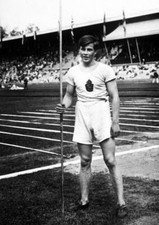 Olympic Games Stockholm Javelin, Finland'S Julius Saaristo Gold Old Photo picture