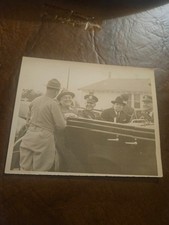 Lot of 2 Original 1941 FDR President Roosevelt Photos Fort Bragg NC Military Sta picture