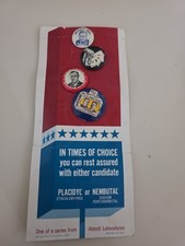 1968 Political Campaigns Lot of 4 Pins Abbott Labs picture