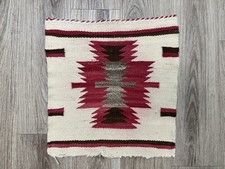 Rare Vintage Navajo 40s Ganado Wool Rug Gallup Throw Native American Weaving Mat picture