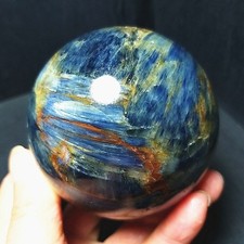 700G Natural Polishing Blue Kyanite Sphere Ball Agate Stone Healing Ba1361 picture