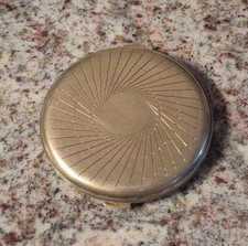 Vintage Lin-Bren Brass Mirrored Makeup Compact picture