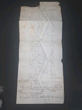 Rare 1834 Canton Mississippi Handwritten Manuscript Ledger Receipt Madison Co MS picture