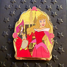 Disney Princesses Pals & Castles Mystery Jumbo Pink a la Mode Pin - Aurora  picture