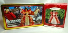 LOT OF  2  :  VINTAGE HALLMARK BARBIE ORNAMENT & CANDY TIN (SEALED) - 1997 picture