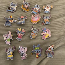 Disney Stitch Attacks Snacks Full Set Bundle Of Mystery Pins picture