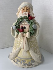 2019 Jim Shore Santa Claus Figurine Cardinal “Christmas Calls us Home” 6005914 picture
