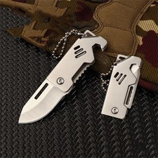 Outdoor Folding Pocket Knife Keychain D2 Steel Sharp Cutting Camping Survival picture