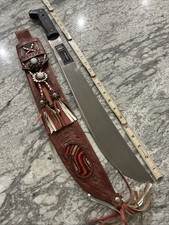 Panama Collectible Machete w Leather Sleeve Vintage Promedoca steel picture