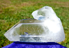 Water Clear QUARTZ Penetrator Crystal Point w Record Keepers For Sale #5373 picture