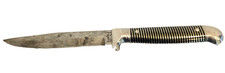 Vintage Imperial Knife PROV. R.I. USA Fixed Plain Edge Blade Stripped Handle picture