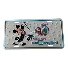Walt Disney World Metal License Plate Mickey Magical Years 20th Anniversary picture