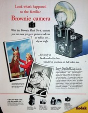 Original 1947 Vintage Camera Ad: Ft. Kodak Brownie Camera Flash Six-20 picture