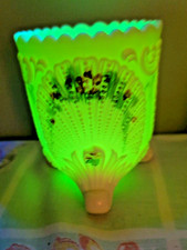 Uranium Northwood McKee Bros Custard Glass Geneva Shell & Scroll Spooner Sugar picture