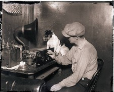 Tippy waiting by the radio in the pound hopes new master will c- 1928 Old Photo picture