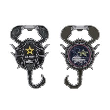 Fort Bliss Scorpion Bottle Opener Challenge Coin picture
