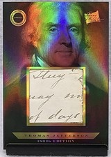 2024 Pieces Of The Past 1800s Thomas Jefferson Handwritten Document Relic picture