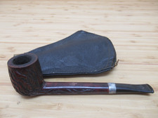 VTG Rogers E-Z Lok Pipe Tobacco Pouch and Imported Briar Pipe picture