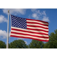 Vintage American Flag 104x60 USA Made Allied Materials Equipment Patriotic picture