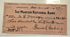 SO RARE Authenticated Florence HARDING Original Signed Autograph Check 1914 picture