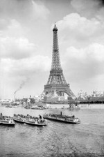 World Fair Of 1889 Paris The Eiffel Tower And The Seine France Old Photo picture