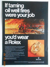 1969 Rolex Red Adair Taming Oil Well Fires Were Your Job Day Date Watch AD ONLY picture
