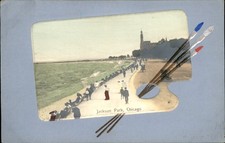 Chicago IL Jackson Park PAINT PALETTE BORDER c1910 Real Photo Postcard bhn picture