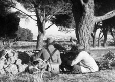 Nationalist soldiers at fighting Siege Madrid at Spanish Civil War- Old Photo 1 picture