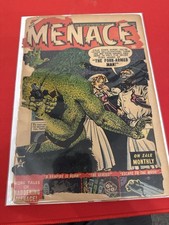 Menace #4 1953 Atlas Pre-Code Horror Bill Everett Four-Armed Man Cover picture