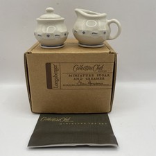 Longaberger Collectors Club Miniature Sugar & Creamer Set Classic Blue 31641 NEW picture