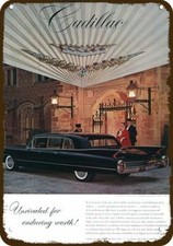 1960 CADILLAC FLEETWOOD 75 LIMOUSINE Vintage-Look DECORATIVE REPLICA METAL SIGN picture
