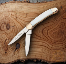 Rough Ryder Tiny Copperhead Pocket Knife Stainless Blades Mother Of Pearl Handle picture