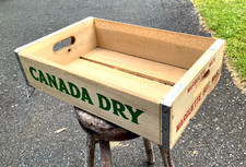 Vintage  Wood Wooden Soda Crate, Box  Signed Pepsi & Canada Dry picture