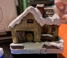 1989 American Rustic Series Cold-Cast Country Winter Cottages Blacksmith Shop picture