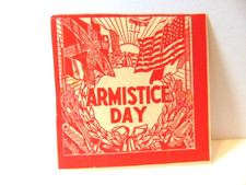 vintage Armistice Day paper decal picture