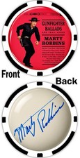 MARTY ROBBINS - LEGENDARY COUNTRY SINGER- POKER CHIP/BALL MARKER ***SIGNED*** picture