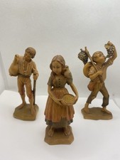 Vintage Hand Carved Wooden Figures “Little Lisa” And Set picture