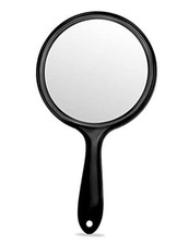 Double-Sided 1X/3X Magnifying Hand Mirror, 1-Pack, Transparent Black, 1pcs picture
