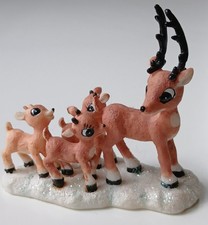 Hawthorne Village Rudolph's Christmas Town Reindeer Tour Figurine 2003 picture
