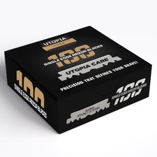 Utopia Care Single Edge Razor Blades,Stainless Steel Professional Barber Razor B picture