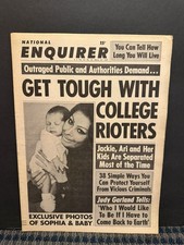 1969 March 23rd National Enquirer Newspaper, Sophia Loren, Judy Garland  (VRN10J picture