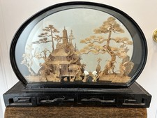 Showcase Diorama Hand-Carved Cork Art-Fukien Provence 12.5” x 9” picture